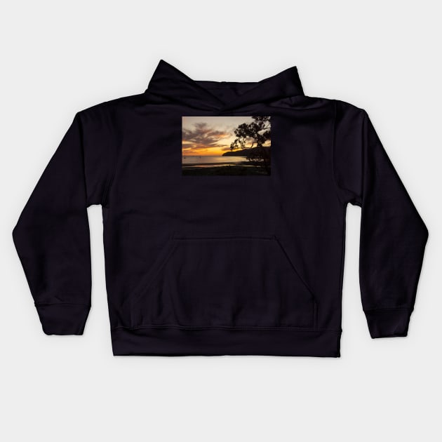 Mulberry Grove Sunset. Kids Hoodie by sma1050